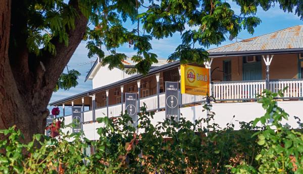 På billedet ses objektet Hotel Cunnamulla beliggende i byen Cunnamulla.