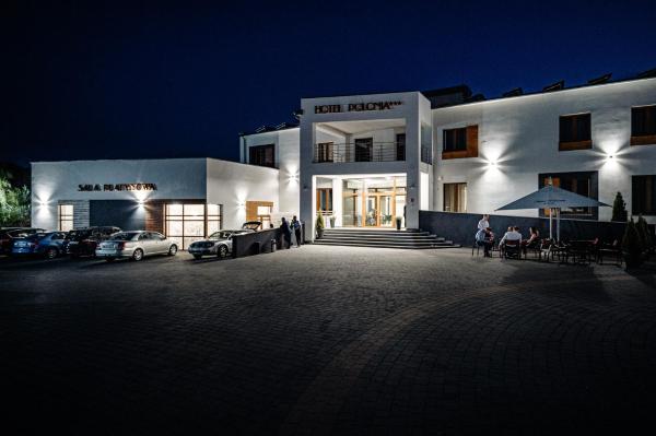 Op de foto is het object Hotel Polonia te zien, gelegen in de stad Kolonia Horbów.