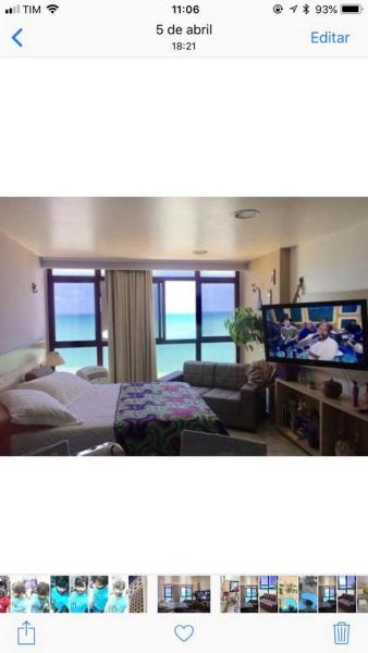 A la foto es mostra l'objecte flat apt mobiliado beira mar situat a la ciutat de Recife.