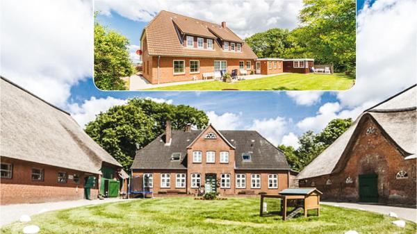 Na fotografii je vidět objekt Hof Herzleuchten, Familie Groth nacházející se ve městě Siekbüll.