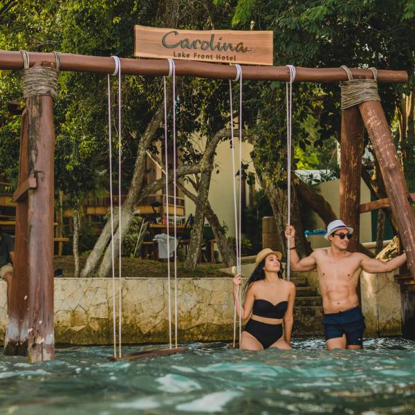 På billedet ses objektet Hotel Carolina Bacalar beliggende i byen Bacalar.