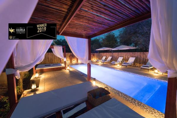 A la foto es mostra l'objecte Bushbaby River Lodge situat a la ciutat de Hoedspruit.