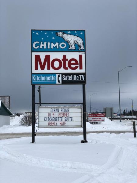 A la foto es mostra l'objecte Chimo Motel situat a la ciutat de Cochrane.