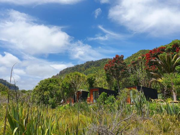 A la foto es mostra l'objecte Punakaiki Beach Camp situat a la ciutat de Punakaiki.