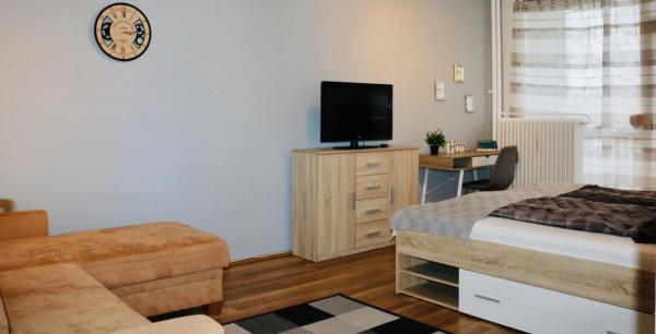 Na fotografii je vidět objekt Viola Apartman Pécs nacházející se ve městě Pécs.