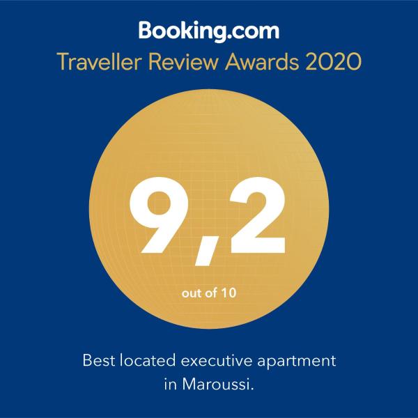 Kuvassa näkyy kohde Best located executive apartment in Maroussi., joka sijaitsee kaupungissa Amaroúsion.