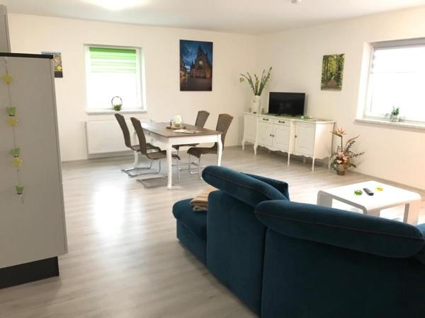 På billedet ses objektet Karins Ferienwohnung beliggende i byen Quedlinburg.