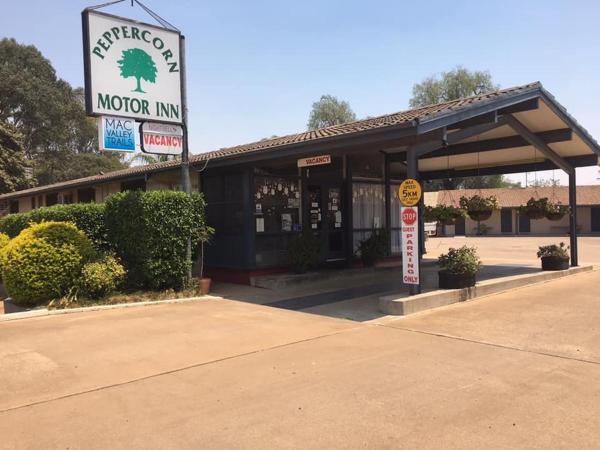 På bilden syns objektet Peppercorn motor inn som ligger i staden Trangie.
