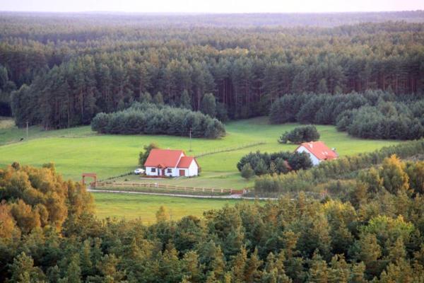 Na fotografii je vidět objekt Dom pod Dziką Gruszą nacházející se ve městě Stare Kiełbonki.