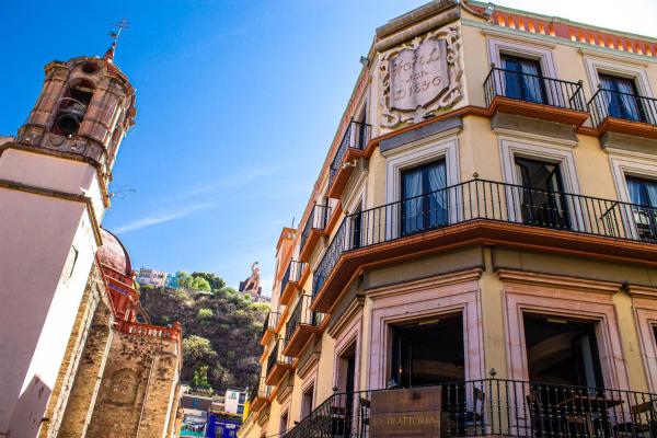 A la foto es mostra l'objecte Hotel San Diego situat a la ciutat de Guanajuato.
