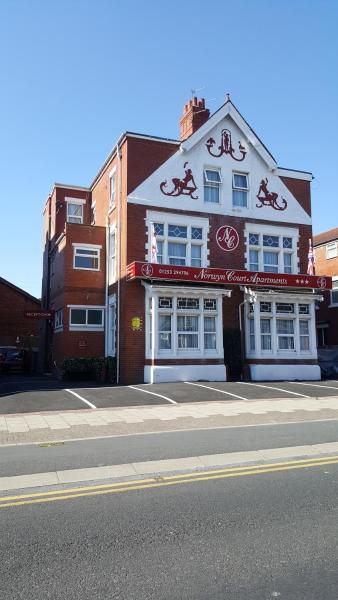 Nella foto è visibile l'oggetto Norwyn Court Holiday Apartments situato nella città di Blackpool.