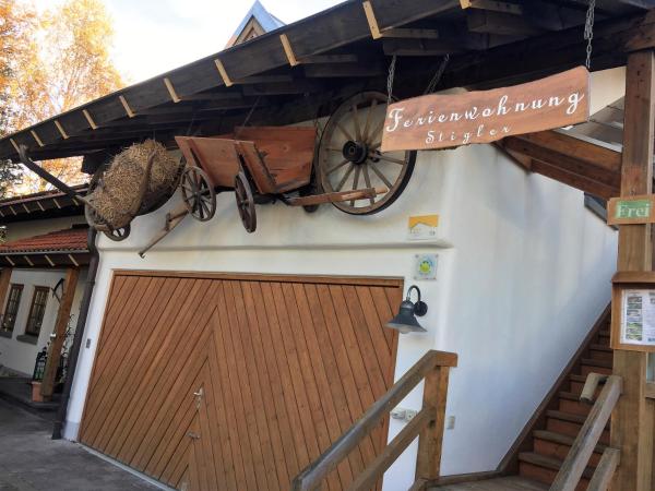 На фото показан объект Ferienwohnung Stigler, расположенный в городе Айзенберг.