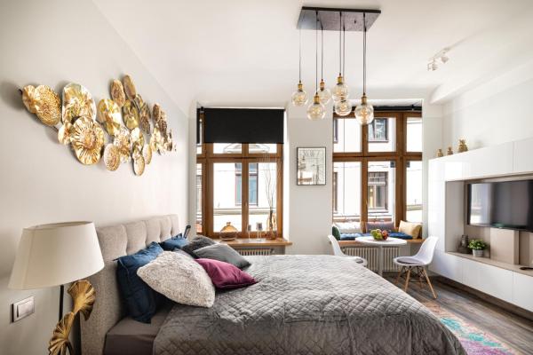 A la foto es mostra l'objecte Art Design King Bed Studio Apartment In Old Town situat a la ciutat de Riga.