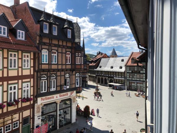 På billedet ses objektet Ferienwohnung Agora inkl Parkplatz beliggende i byen Wernigerode.