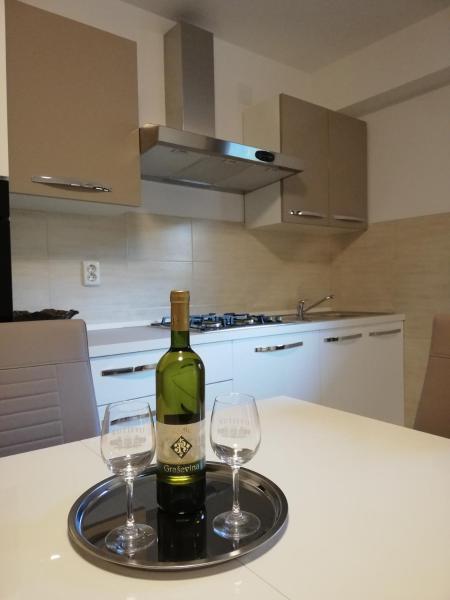 The photo shows the Guesthouse Vesna located in the city of Senj.