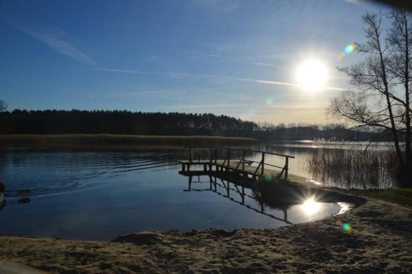 Na zdjęciu widoczny jest obiekt Ferienhaus am See in Fleeth położony w mieście Mirow.