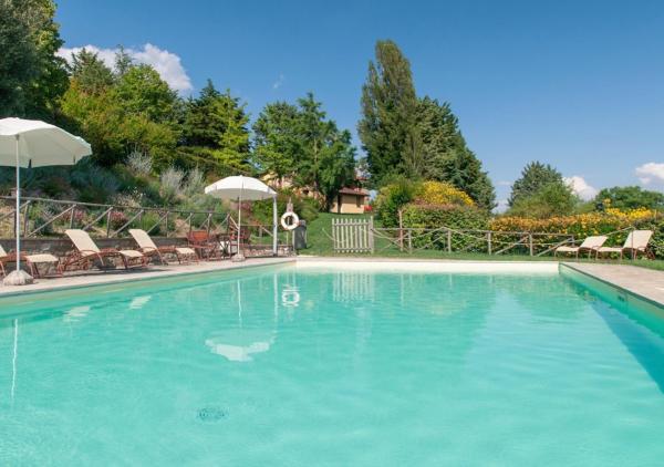 På bildet vises objektet Villa La Ginestra con piscina privata som ligger i byen Umbertide.