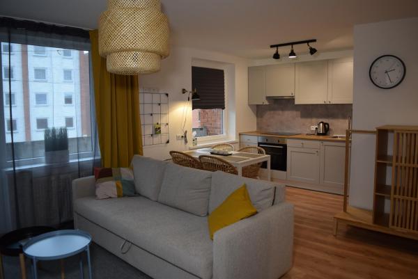På bilden syns objektet Sun apartments som ligger i staden Stariai.