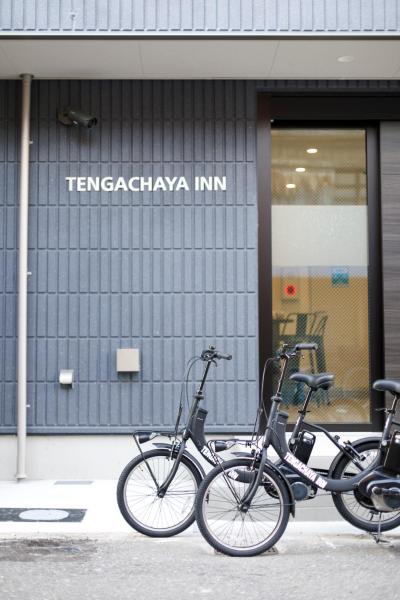 The photo shows the TENGACHAYA INN located in the city of Osaka.