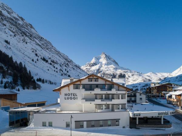På bilden syns objektet Hotel Luggi som ligger i staden Galtür.
