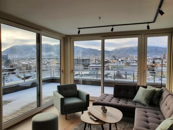 Auf dem Foto ist das Objekt Veversmauet Apartments in der Stadt Bergen zu sehen.