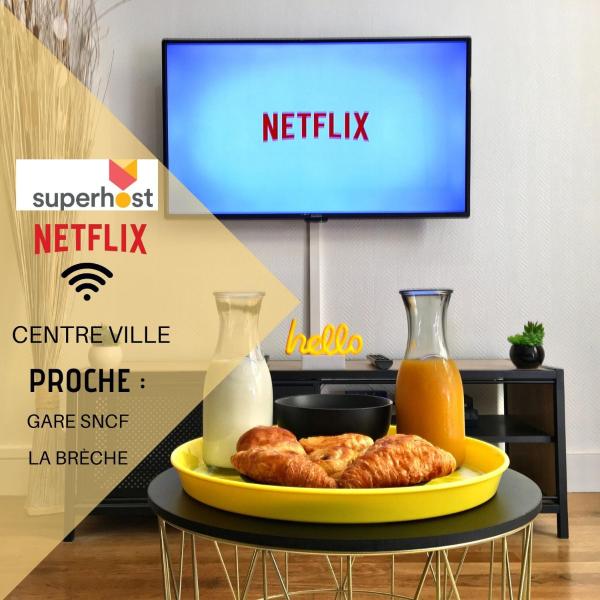 A la foto es mostra l'objecte Luxury-Centre-Ville -Gare-netflix Wifi situat a la ciutat de Niort.