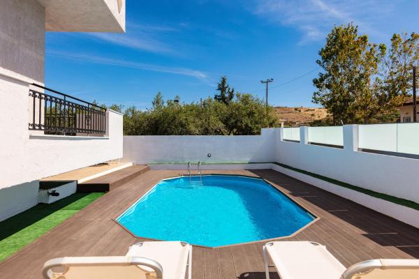 Na foto é possível ver o objeto Villa Kounoupas, comfy villa with swimming pool up to 8 guests! localizado na cidade de Exándis.