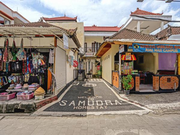 A la foto es mostra l'objecte Samudra Homestay situat a la ciutat de Kuta.