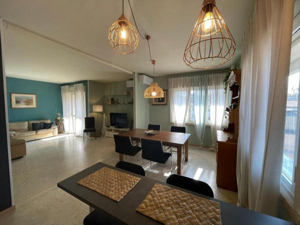 The photo shows the Villa Irene Apartments located in the city of Mestre.