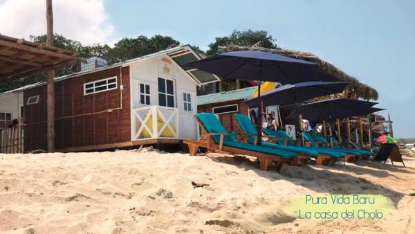 A la foto es mostra l'objecte Pura Vida Baru - La Casa del Cholo situat a la ciutat de Barú.