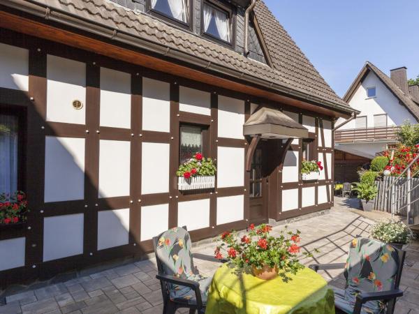 Na zdjęciu widoczny jest obiekt Gemütliches Appartement in Hallenberg mit Terrasse położony w mieście Hallenberg.