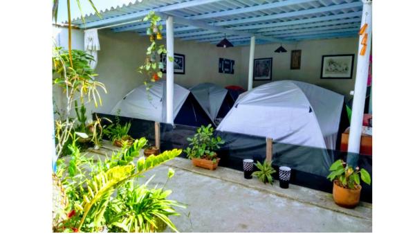 The photo shows the Ypê Branco Camping Conforto located in the city of Paraty.