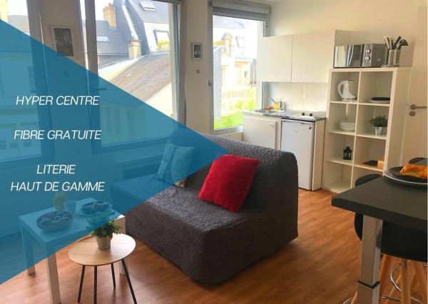 På billedet ses objektet HYPER CENTRE - WIFI FIBRE GRATUIT - JERGWELOH - Le Parisien beliggende i byen Caen.