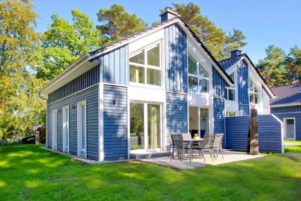 På billedet ses objektet strandnahes Ferienhaus mit eigener Sauna und Kamin - Ferienhaus am Dünenstrand beliggende i byen Baabe.