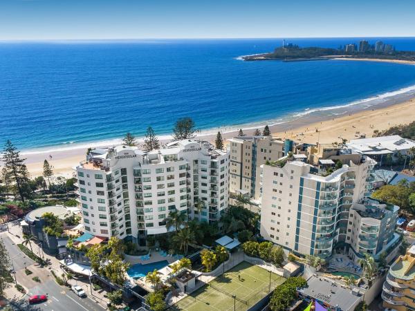 Auf dem Foto ist das Objekt Peninsular Beachfront Resort in der Stadt Mooloolaba zu sehen.