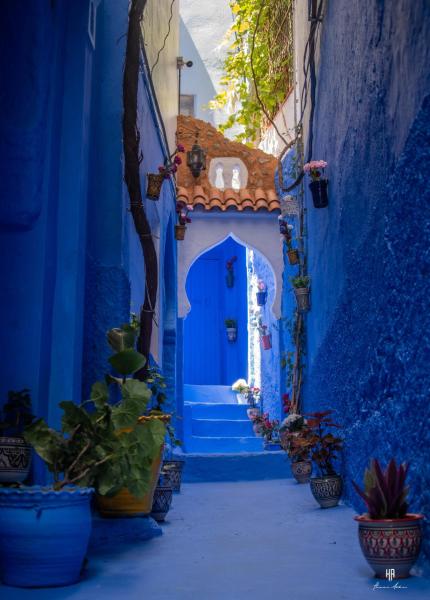 På bildet vises objektet Casa Blue Star som ligger i byen Chefchaouen.