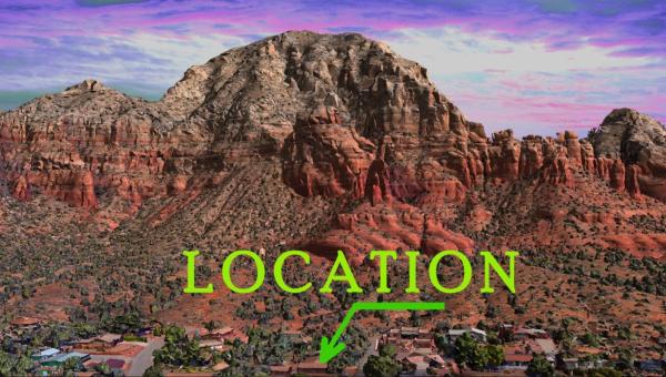 写真にはセドナ市にあるSedona Studio at Thunder Mountainが写っています。