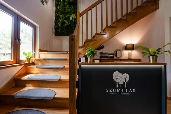 Auf dem Foto ist das Objekt Szumi Las Events & Apartments in der Stadt Sulerzyż zu sehen.