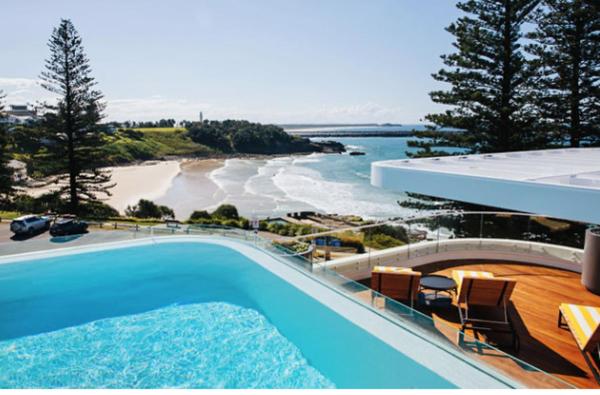 Nella foto è visibile l'oggetto The Surf Yamba - Boutique Hotel situato nella città di Yamba.
