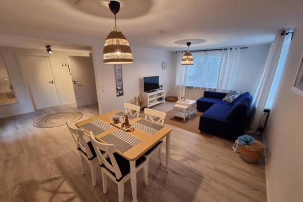 På bilden syns objektet Ferienwohnung Elwetritsch an der Nordsee som ligger i staden Ihlienworth.