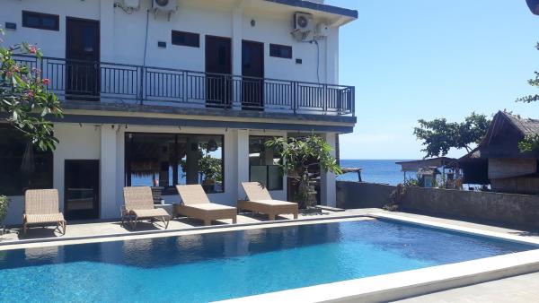 På billedet ses objektet Pakel's Bali Villas beliggende i byen Amed.