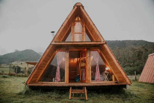 Auf dem Foto ist das Objekt Glamping y cabañas en Neusa Cundinamarca in der Stadt Casablanca zu sehen.