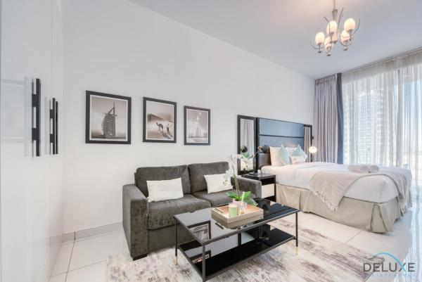 Na fotografii je vidět objekt Radiant Studio at Giovanni Boutique Suites DSC by Deluxe Holiday Homes nacházející se ve městě Dubaj.