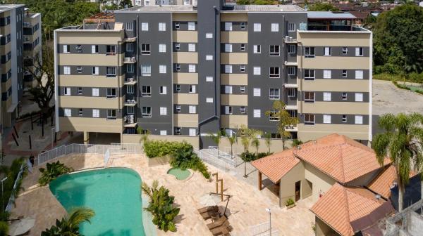 A la foto es mostra l'objecte Apto 2 Dorms, 1 Suíte, JP2 Home Resort Ubatuba - Churrasqueira Gourmet, Ar Condicionado, Piscinas, Sauna e Salão de Jogos situat a la ciutat de Ubatuba.
