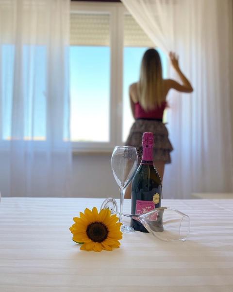 The photo shows the Borghetto Hotel located in the city of Santa Marinella.