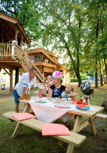 Na fotografii je vidět objekt Recreatiepark d'n Mastendol luxe Boomhutten nacházející se ve městě Rijen.