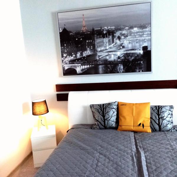 The photo shows the Apartmán BlueA located in the city of Cejle.