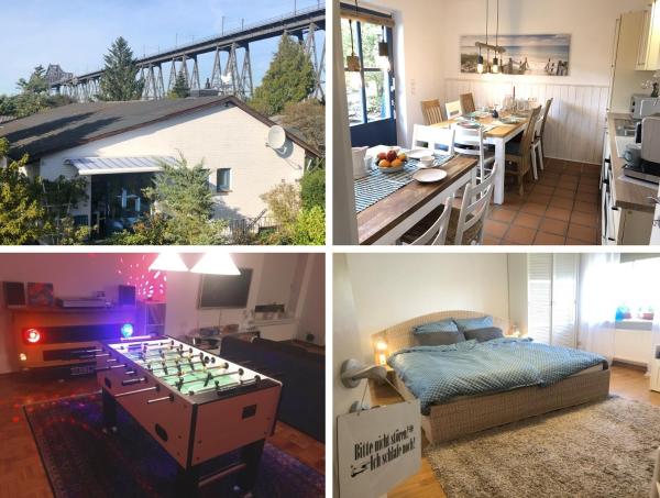 A la foto es mostra l'objecte Ferienhaus Karla am Nord-Ostsee-Kanal Rendsburg für Familienurlaub & Monteure situat a la ciutat de Osterrönfeld.