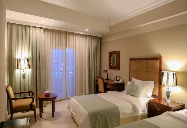 På bildet vises objektet Muscat Inn Hotel som ligger i byen Muscat.