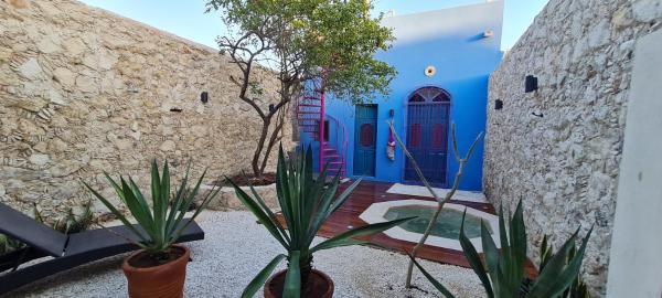 På bildet vises objektet Casa Nicté, hospédate en una casa del siglo XVIII som ligger i byen Campeche.